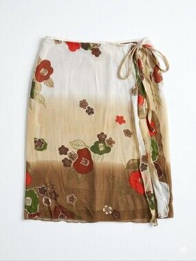 Euro Y2K Vintage Floral Skirt